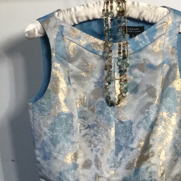 NWOT Tahari Arthur S. Levine Floral Brocade Fit & Flare Dress…Stunning - Picture 4 of 10